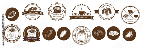 Cocoa Beans label coffe