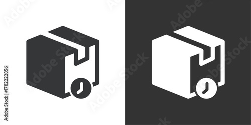 Package Pending icon. Solid glyph series icon