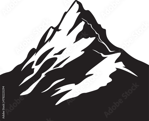 Towering Peak Nature's Grandeur Illustrated