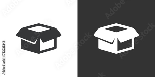 Storage container icon. Solid glyph series icon