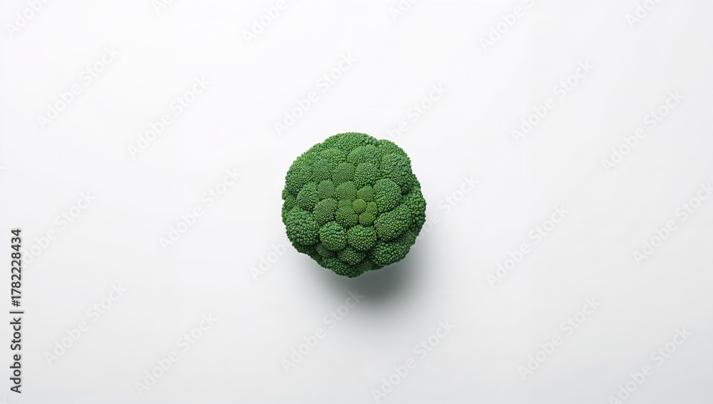 Obraz premium Broccoli against a plain white backdrop