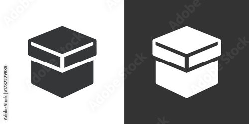 Container icon. Solid glyph series icon