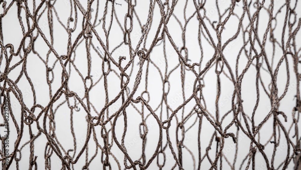 Fototapeta premium Decorative wire mesh, functional design element for architectural projects