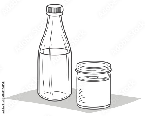 Bottle and jar