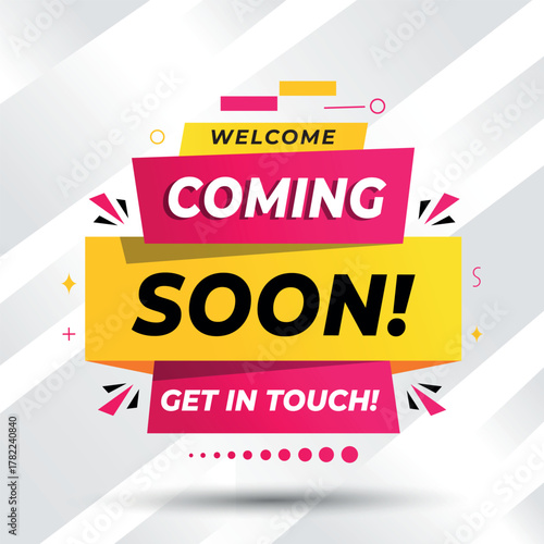 Dynamic Coming Soon Promotional Banner with Discount	

