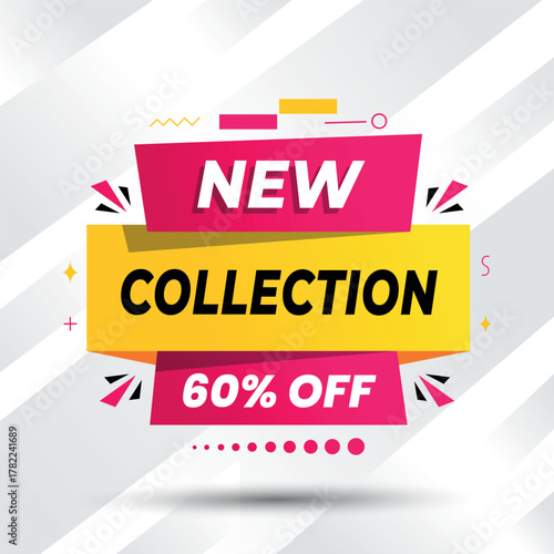 New Collection promotional banner design for new product	
