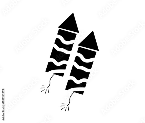 Sparkling Rockets: Two stylized rockets ready for launch against a pristine backdrop, creating a sense of anticipation and excitement. 