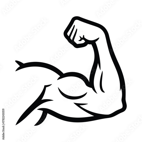 Bicep flexing arm muscle icon