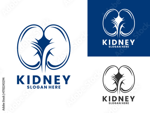 Kidney simple logo design vector template. Modern kidney health logo icon