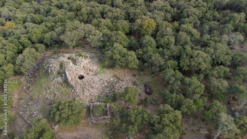 Fototapeta premium Sardinia Nuraghe, Ancient Nuraghe Noddule archaeological site in Sardinia