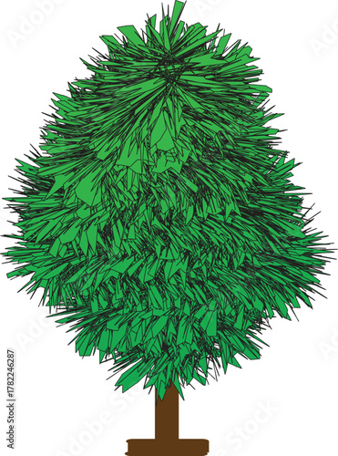 amazing illustration of  marry christmas tree.