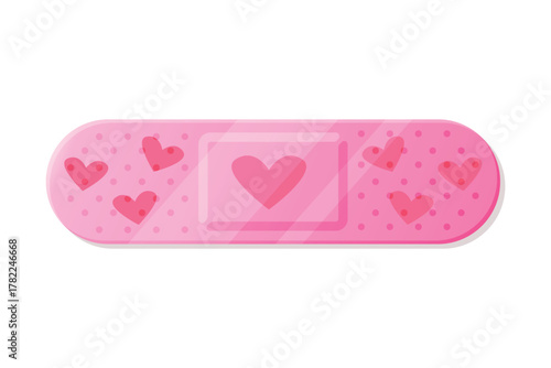 Colorful Medical Plaster or Adhesive Bandage for Injuries Vector Illustration