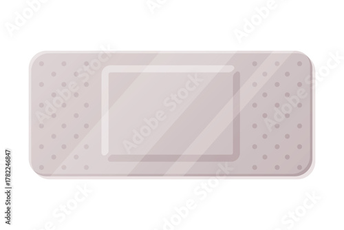 Medical Plaster or Adhesive Bandage for Injuries Vector Illustration