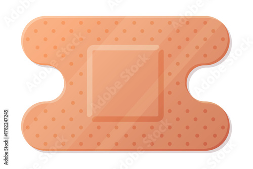 Medical Plaster or Adhesive Bandage for Injuries Vector Illustration