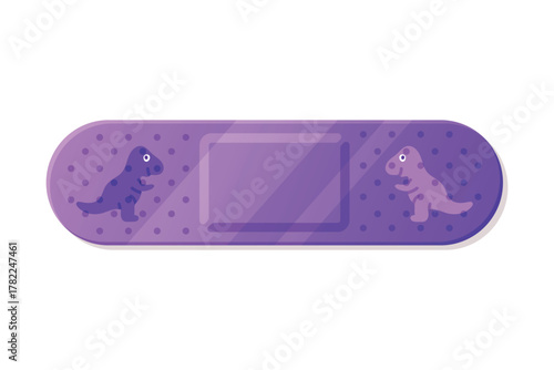 Colorful Medical Plaster or Adhesive Bandage for Injuries Vector Illustration