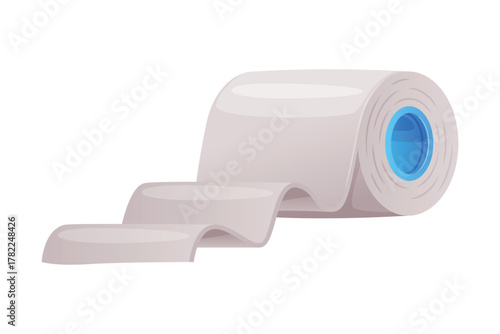 Medical Plaster or Adhesive Bandage Roll for Injuries Vector Illustration