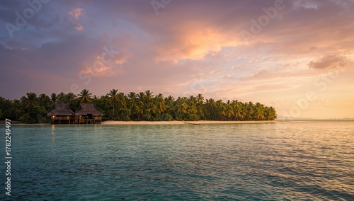 Fototapeta Naklejka Na Ścianę i Meble -  Evening panorama of the women's isle