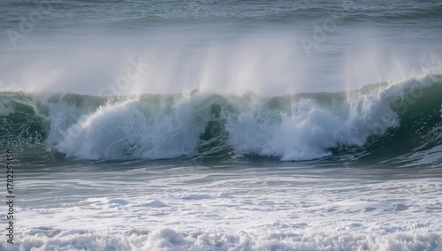A pair of consecutive ocean waves