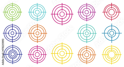 Blue target design for business strategies and marketing concepts presentation