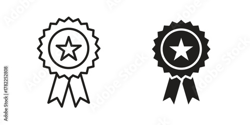 Badge icon pictogram in trendy outline style. icon, sign or symbol.