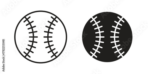 Baseball icon pictogram in trendy outline style. icon, sign or symbol.