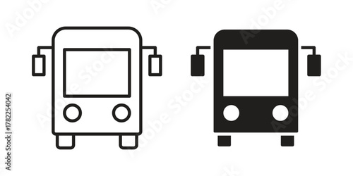 Bus icon pictogram in trendy outline style. icon, sign or symbol.