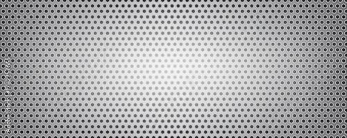 Black metal texture steel background. Perforated sheet metal. vector illustration