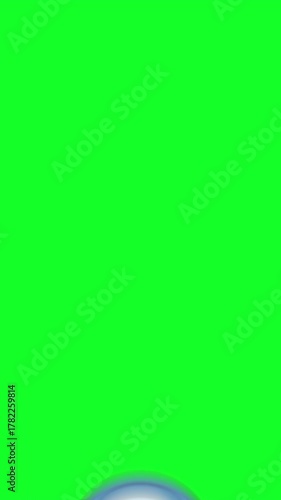 Valentine Pin Location Icon Animation On Green Screen. Vertical Animation