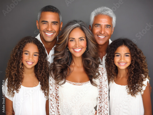 happy latin family celebration