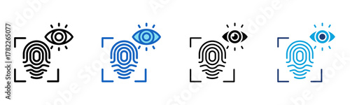 Biometric Surveillance Icon Multi Style Vector Illustration
