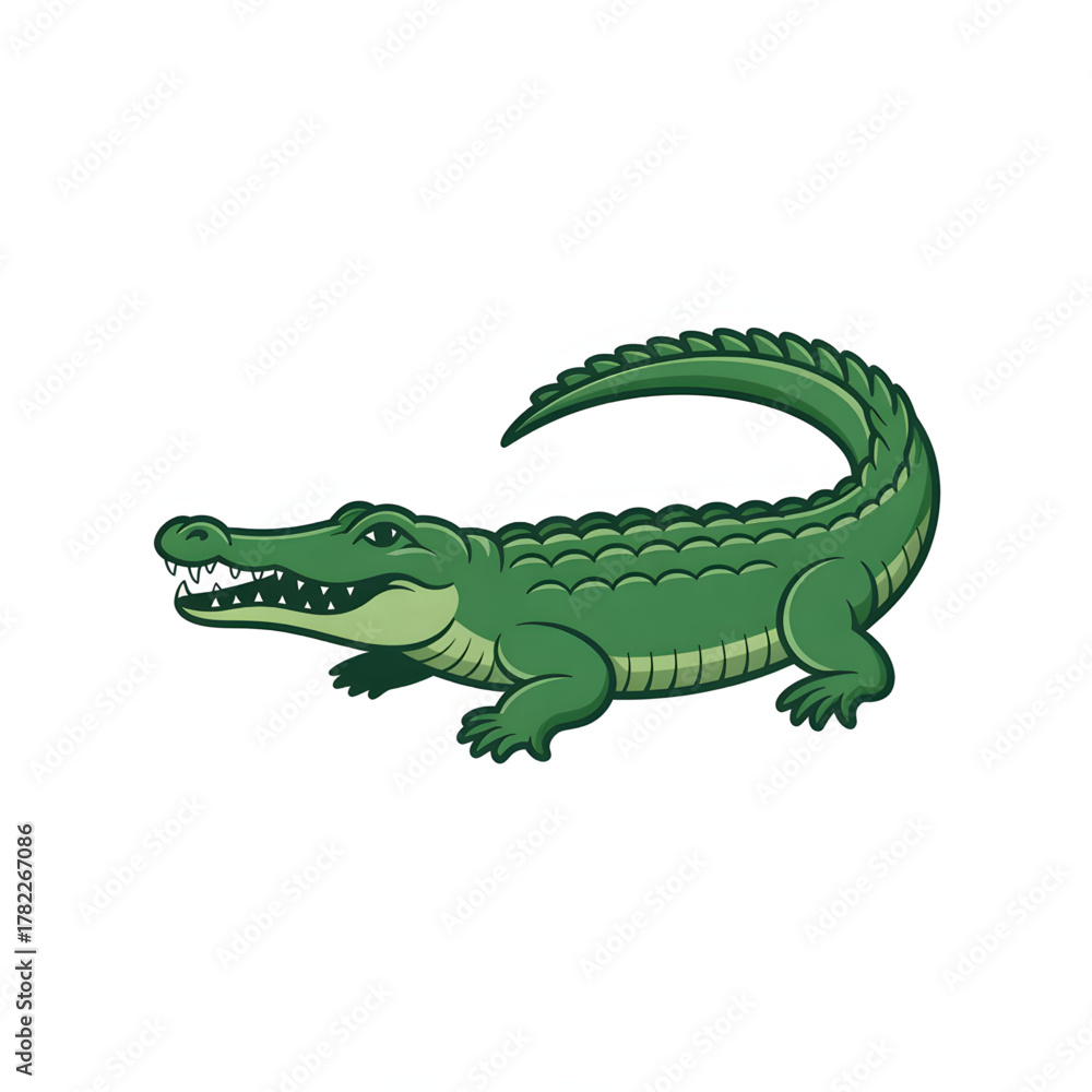 Naklejka premium A alligator illustration vector style