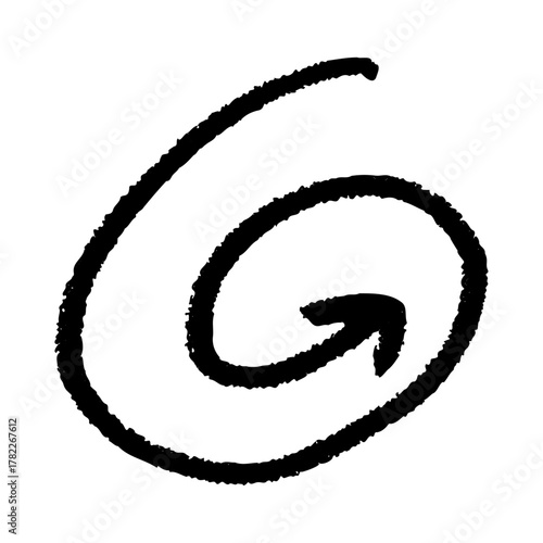 Hand drawn doodle arrow, chalk stroke with grainy texture, crayon underline strip, charcoal highlight in sketch style, rough edges and subtle gritty shading.