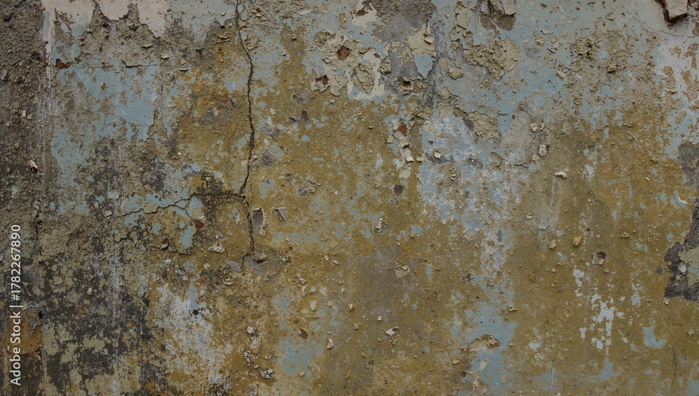 Fototapeta premium Realistic wall textures exhibiting mold and dirt from weather exposure, suitable for building analysis