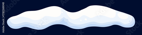 Vector image of snow caps, snow ice, and frozen icicles. Snow element for your winter Christmas and New Year designs.