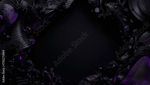 Fototapeta Naklejka Na Ścianę i Meble -  Abstract black and purple backdrop, suitable for digital layouts