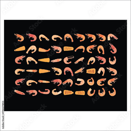 all shrimp vector all over the world ,