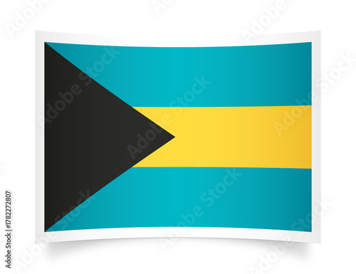 Free Download Bahamas paper flag 3d illustration. Paper flag of Bahamas transparent png - GFXLoad