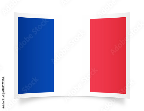 Free Download France paper flag 3d illustration. Paper flag of France transparent png - GFXLoad