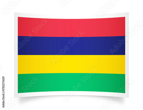 Free Download Mauritius paper flag 3d illustration. Paper flag of Mauritius transparent png - GFXLoad