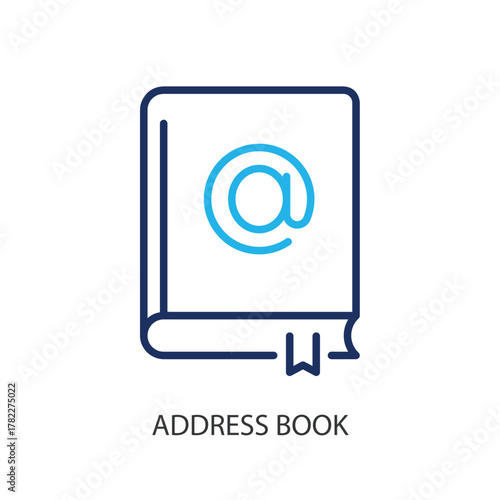 Address book thin line icons. Original vector illustration.