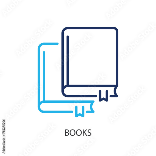 Books thin line icons. Original vector illustration.