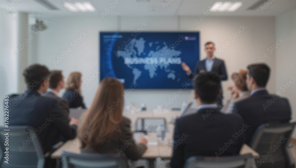 custom made wallpaper toronto digitalBlurred image of professionals engaged in a strategic meeting, focus on teamwork and collaboration