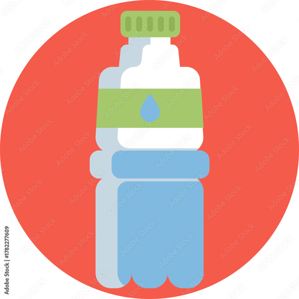 Fototapeta premium A reusable water bottle for staying hydrated during yoga practice.