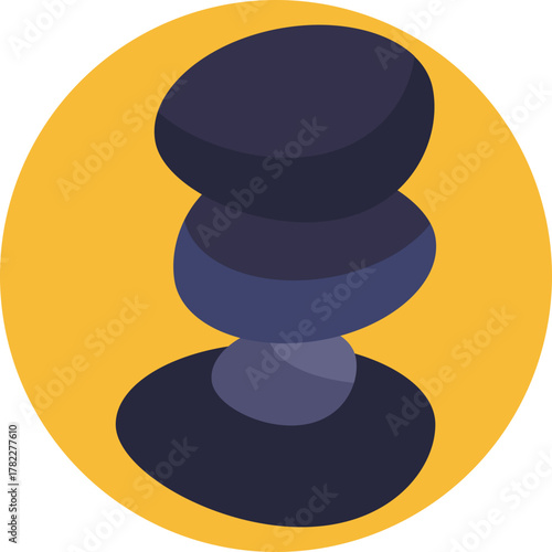 Stacked stones symbolizing balance and calm.