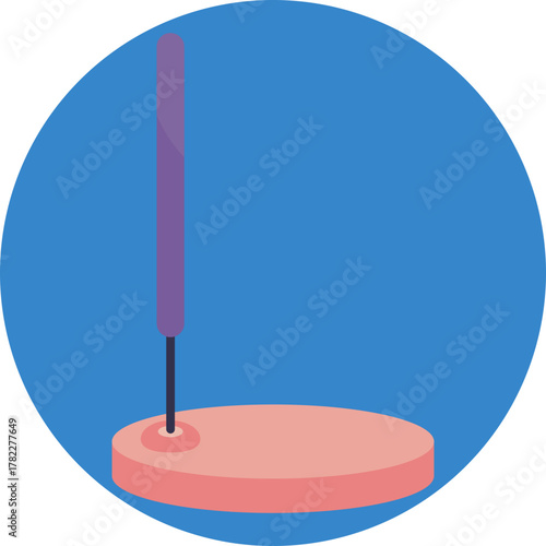 Aromatic incense sticks used to create a calming environment during yoga practice.