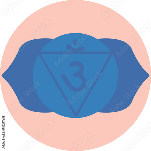 Ajna chakra symbol, representing intuition and spiritual insight.