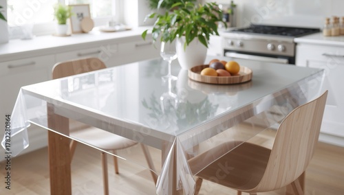 Durable PVC film designed to protect kitchen or nursery surfaces, efficient for maintaining cleanliness