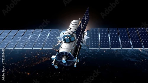 Satellite Reflecting Sunlight Towards Earth in a Futuristic Space Environment