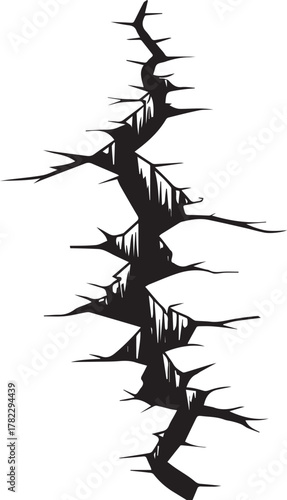 Cracked earth pattern in black and white representing drought and dryness. eps
