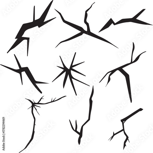 Cracked earth pattern in black and white representing drought and dryness. eps
